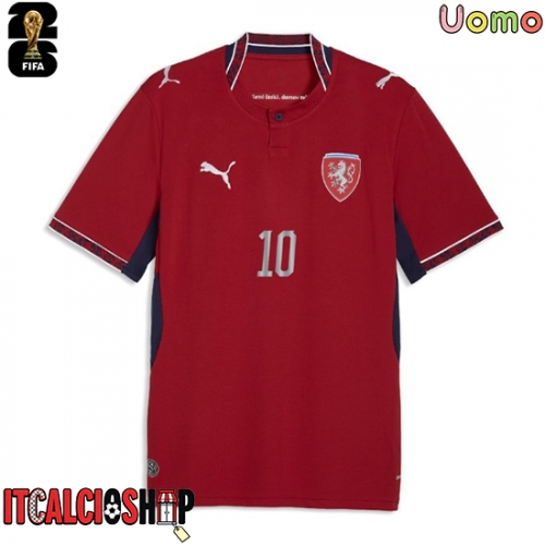 Repubblica Ceca Patrik Schick #10 Prima Maglia Mondiali 2026 Manica Corta